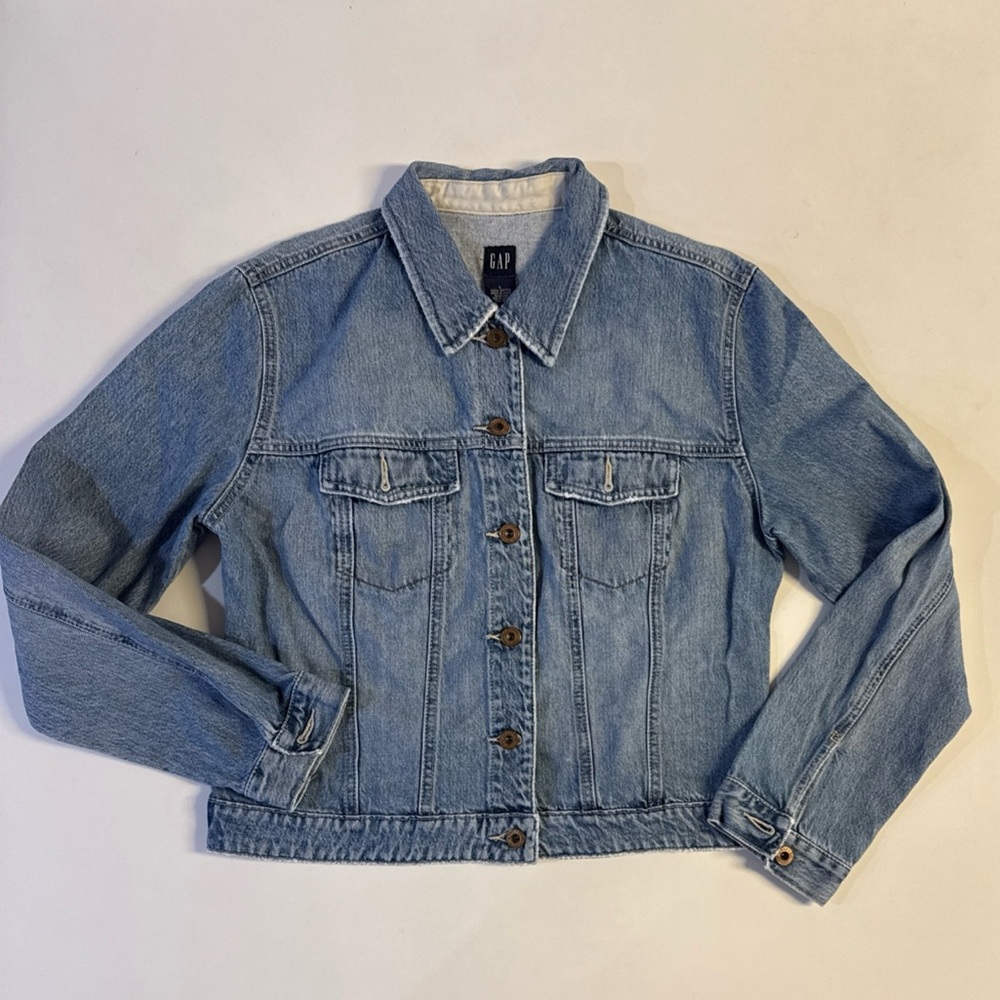 Vintage GAP Denim Jacket Blue Wash Jean Size L